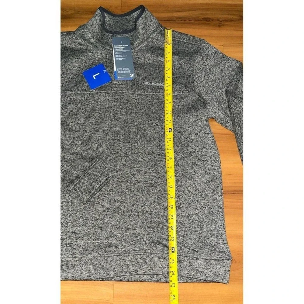 Mens‎ NWT Eddie Bauer Radiator Fleece Snap-Front Pullover Sweater Jacket